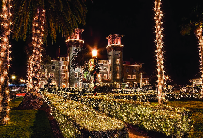 Lightner Museum, once a resort hotel also built by Flagler, is lit so brilliantly it is a favorite among visitors.