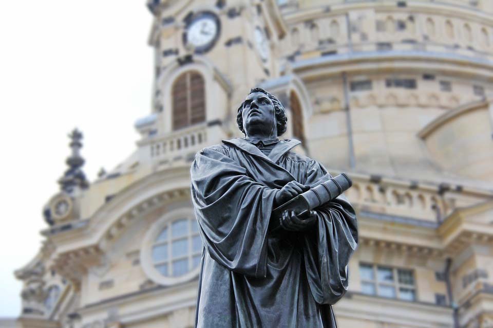 Estatua de Martin Luther in Wittenberg.